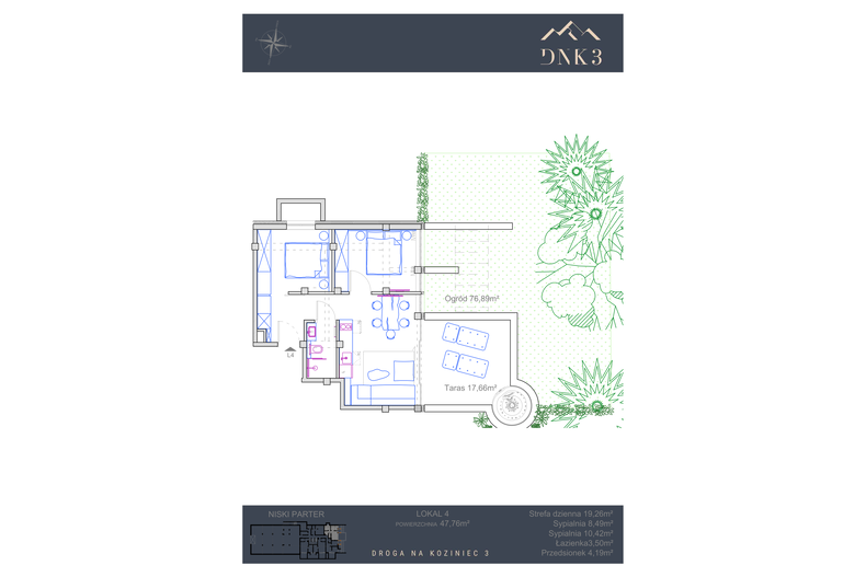 Apartament wakacyjny 47,76 m², parter, oferta nr L4