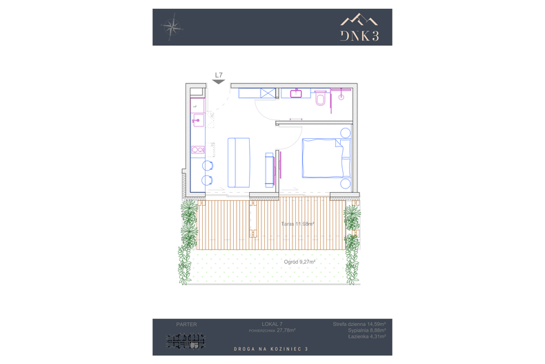 Apartament wakacyjny 27,78 m², parter, oferta nr L7