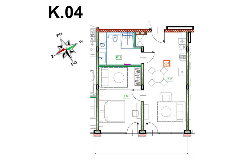 Apartament wakacyjny 49,86 m², piętro -1, oferta nr K.04