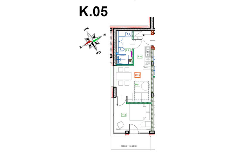 Apartament wakacyjny 29,41 m², piętro -1, oferta nr K.05