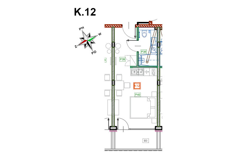 Apartament wakacyjny 24,24 m², parter, oferta nr K.12