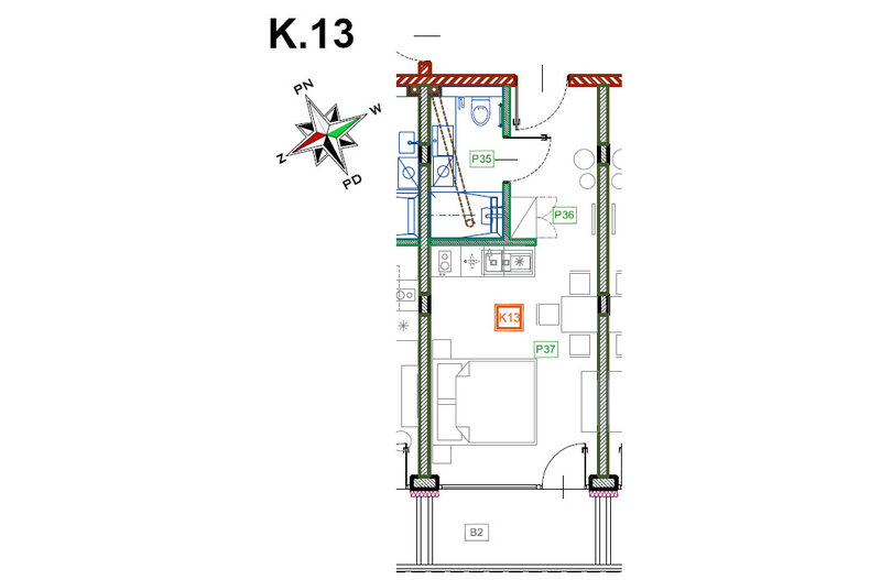 Apartament wakacyjny 24,48 m², parter, oferta nr K.13