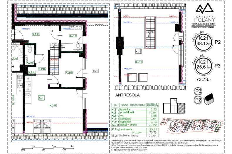 Apartament wakacyjny 73,73 m², piętro 1, oferta nr K.21