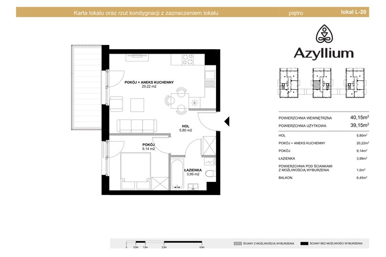 Apartament wakacyjny 40,15 m², piętro 1, oferta nr B.20
