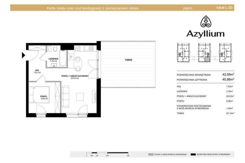 Apartament wakacyjny 42,08 m², piętro 1, oferta nr B.23