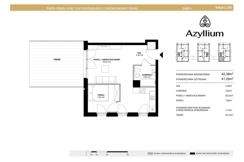 Apartament wakacyjny 42,38 m², piętro 1, oferta nr C.24