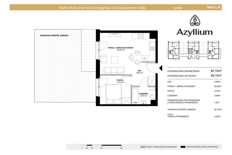 Apartament wakacyjny 40,15 m², parter, oferta nr B.6