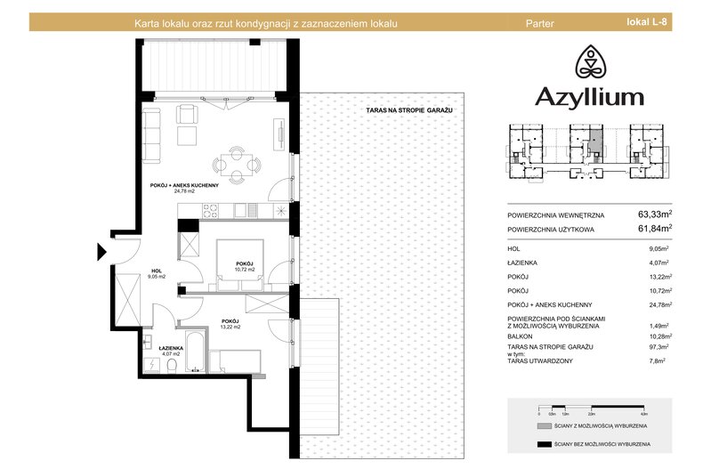 Apartament wakacyjny 63,33 m², parter, oferta nr B.8