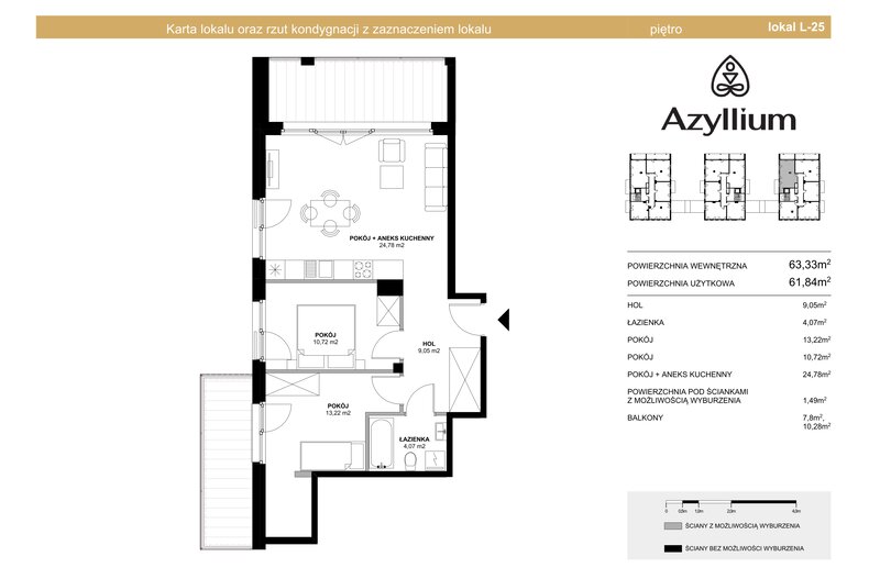 Apartament wakacyjny 63,33 m², piętro 1, oferta nr C.25