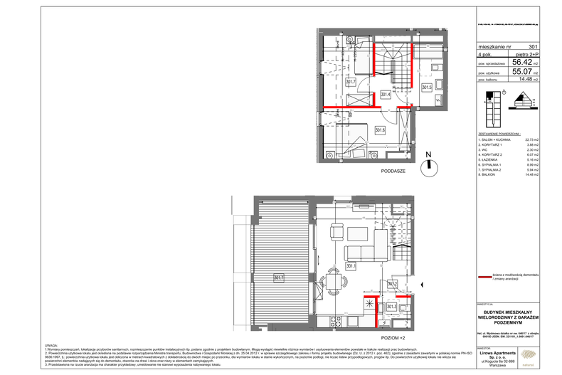 Apartament wakacyjny 58,07 m², piętro 2, oferta nr 301