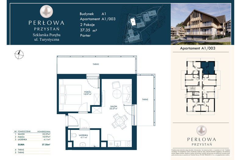 Apartament wakacyjny 37,35 m², parter, oferta nr 3