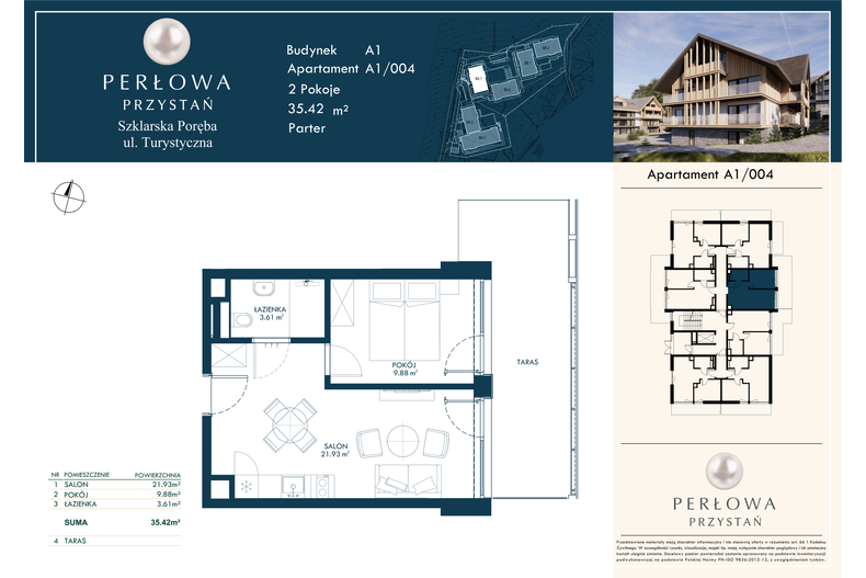 Apartament wakacyjny 35,42 m², parter, oferta nr 4
