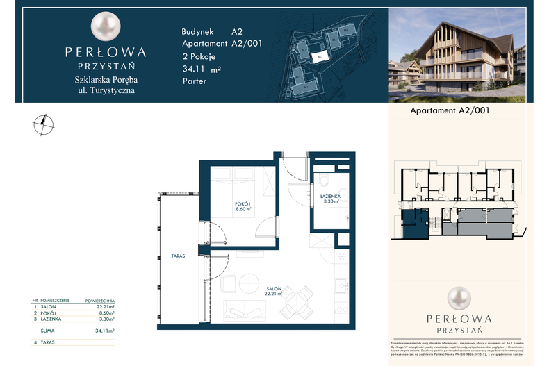 Apartament wakacyjny 34,11 m², parter, oferta nr 1