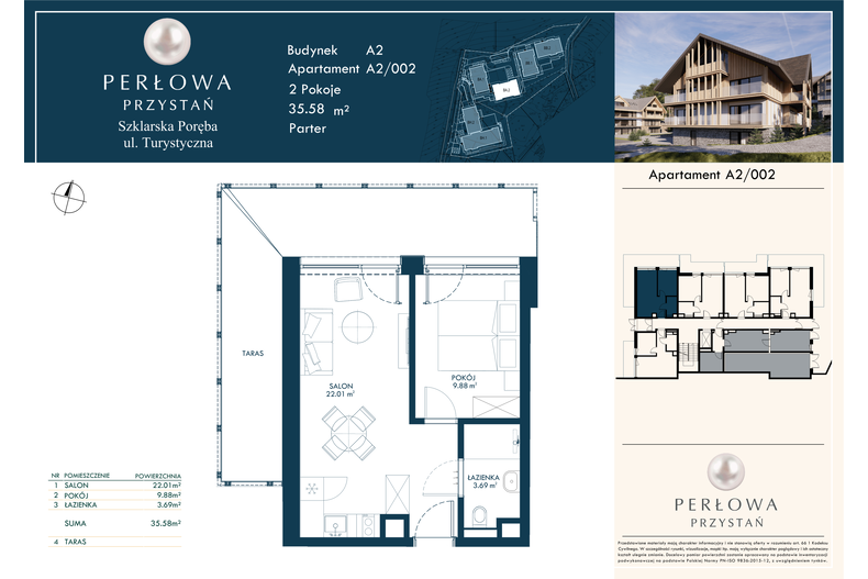 Apartament wakacyjny 35,58 m², parter, oferta nr 2