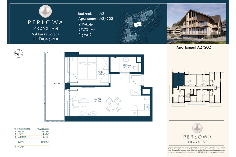 Apartament wakacyjny 37,73 m², piętro 2, oferta nr 202