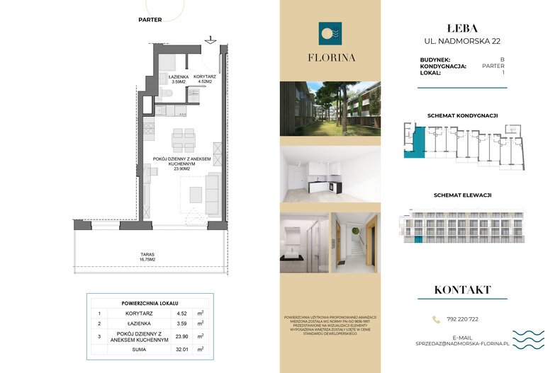 Apartament wakacyjny 32,01 m², parter, oferta nr B.M1