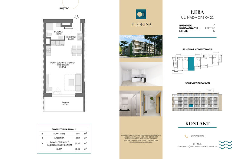 Apartament wakacyjny 35,53 m², piętro 1, oferta nr C.M10