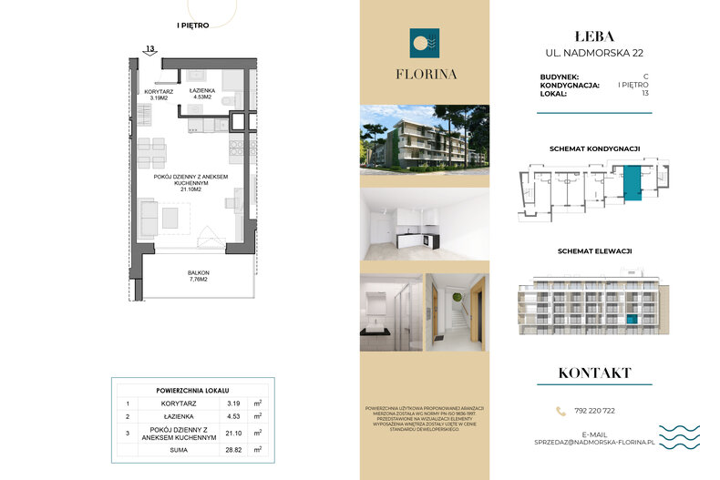 Apartament wakacyjny 28,83 m², piętro 1, oferta nr C.M13