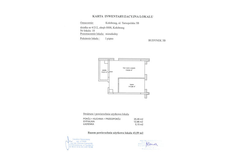 Apartament wakacyjny 43,59 m², piętro 1, oferta nr B10