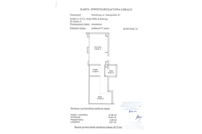 Apartament wakacyjny 45,75 m², piętro 4, oferta nr C21