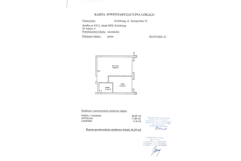 Apartament wakacyjny 42,35 m², parter, oferta nr C4