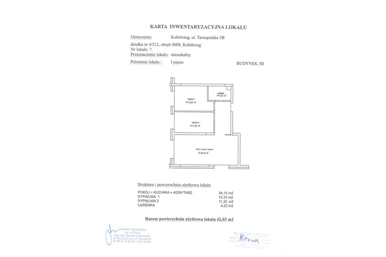 Apartament wakacyjny 62,03 m², piętro 1, oferta nr B7