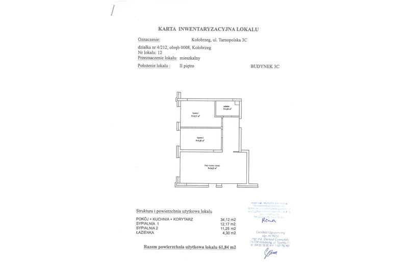 Apartament wakacyjny 61,84 m², piętro 2, oferta nr C12