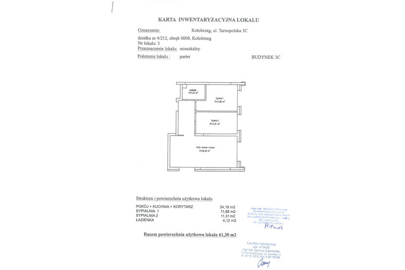 Apartament wakacyjny 61,30 m², parter, oferta nr C3