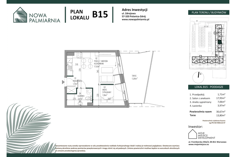 Apartament wakacyjny 30,67 m², piętro 2, oferta nr B15