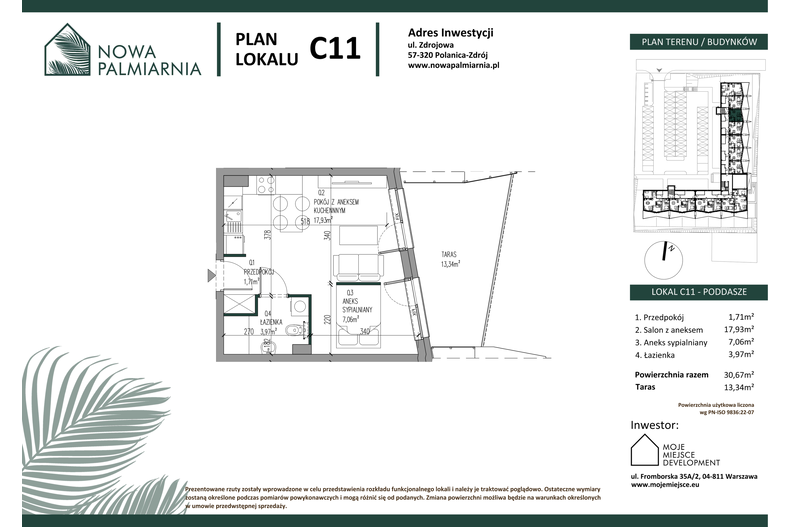 Apartament wakacyjny 30,67 m², piętro 2, oferta nr C11