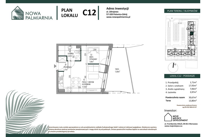 Apartament wakacyjny 30,67 m², piętro 2, oferta nr C12