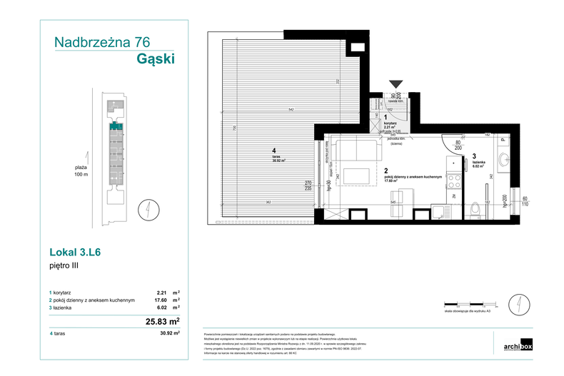 Apartament wakacyjny 25,83 m², piętro 3, oferta nr 3.L6