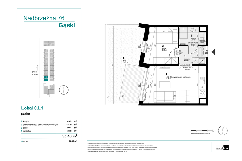 Apartament wakacyjny 35,46 m², parter, oferta nr 0.L1
