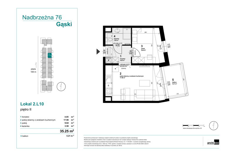 Apartament wakacyjny 35,25 m², piętro 2, oferta nr 2.L10