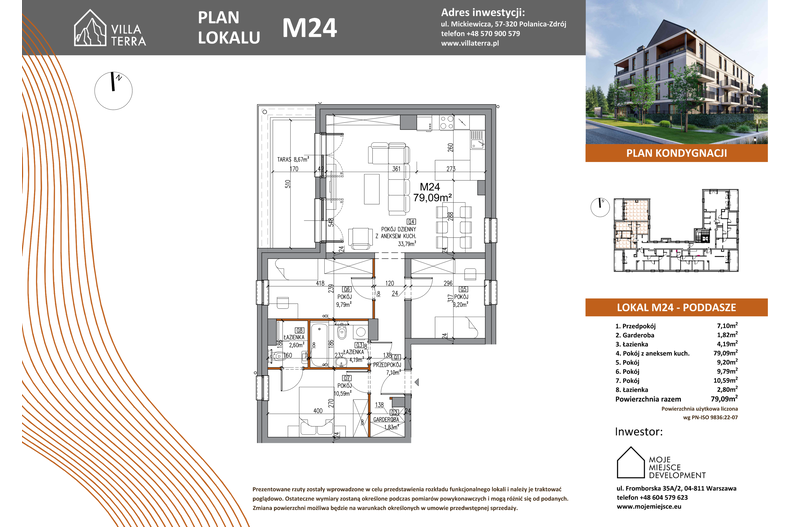 Apartament wakacyjny 79,28 m², piętro 3, oferta nr M24