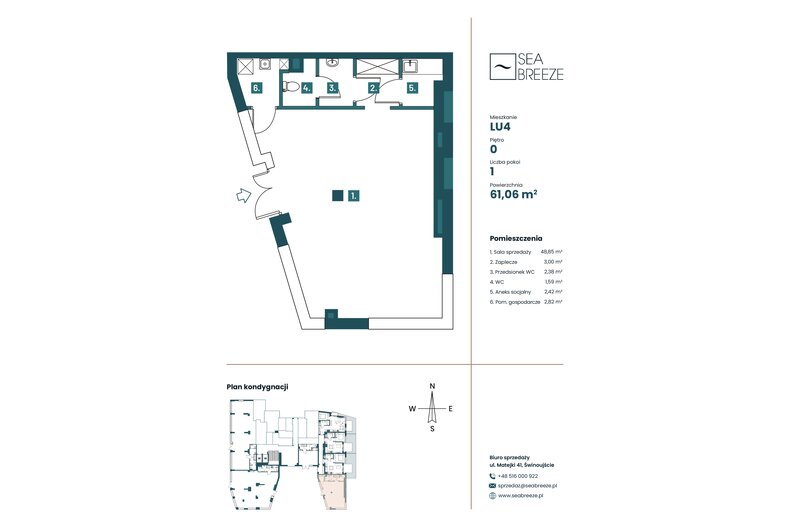 Lokal użytkowy 61,85 m², oferta nr LU4