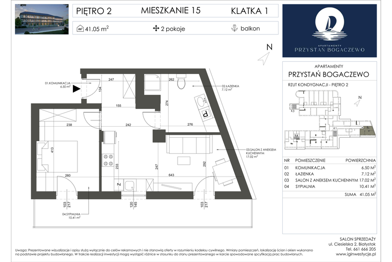 Apartament wakacyjny 41,05 m², piętro 2, oferta nr 15