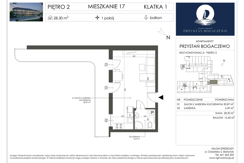 Apartament wakacyjny 34,36 m², piętro 2, oferta nr 17