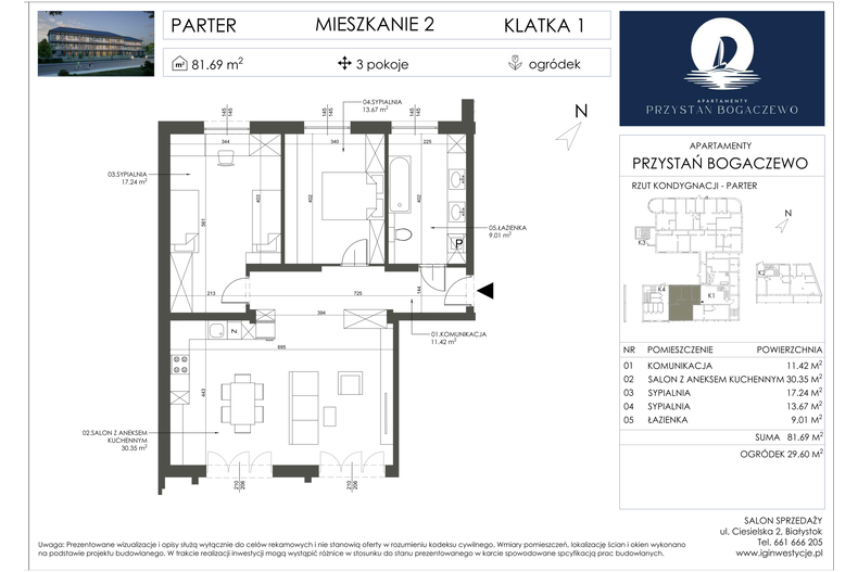Apartament wakacyjny 81,69 m², parter, oferta nr 2
