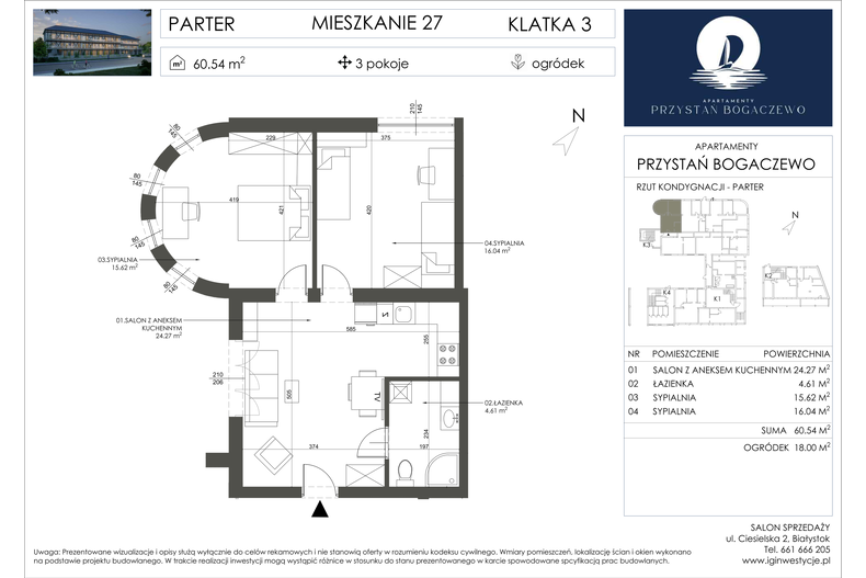 Apartament wakacyjny 60,54 m², parter, oferta nr 27