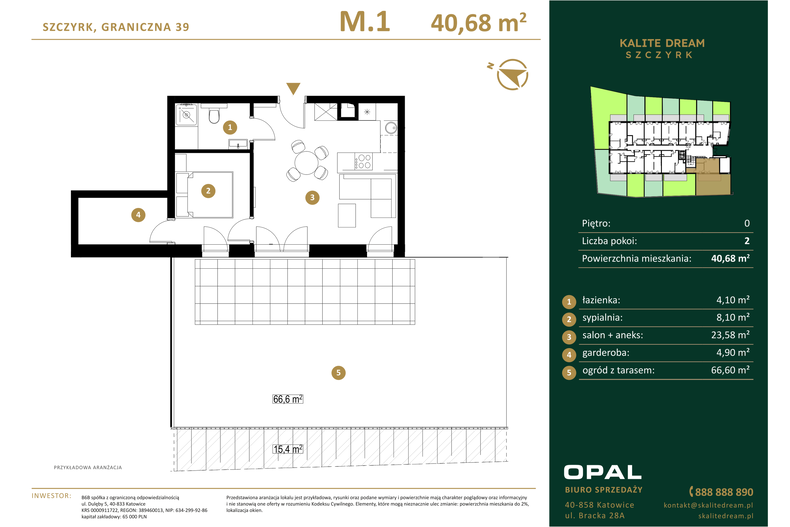 Apartament wakacyjny 40,68 m², parter, oferta nr 1