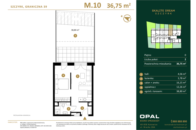 Apartament wakacyjny 36,75 m², parter, oferta nr 10