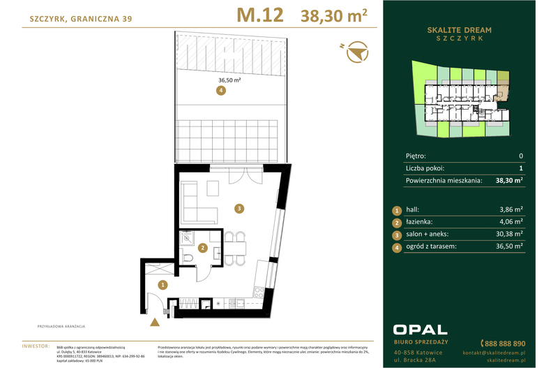 Apartament wakacyjny 38,30 m², parter, oferta nr 12