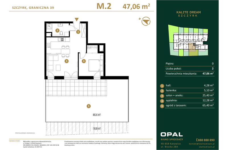Apartament wakacyjny 47,06 m², parter, oferta nr 2