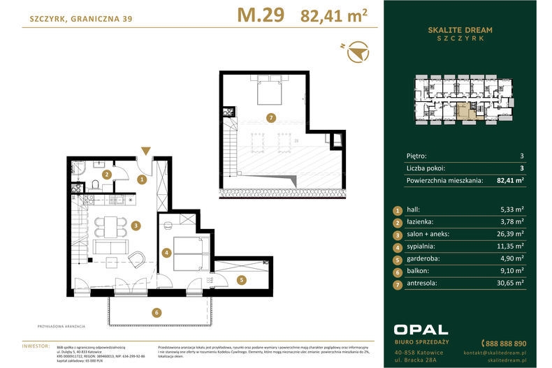 Apartament wakacyjny 82,41 m², piętro 3, oferta nr 29