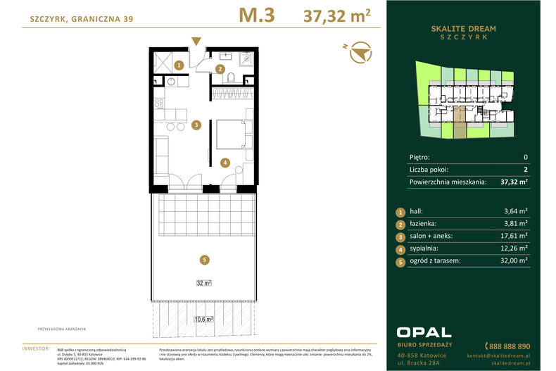 Apartament wakacyjny 37,32 m², parter, oferta nr 3