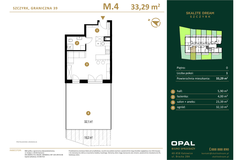 Apartament wakacyjny 33,29 m², parter, oferta nr 4