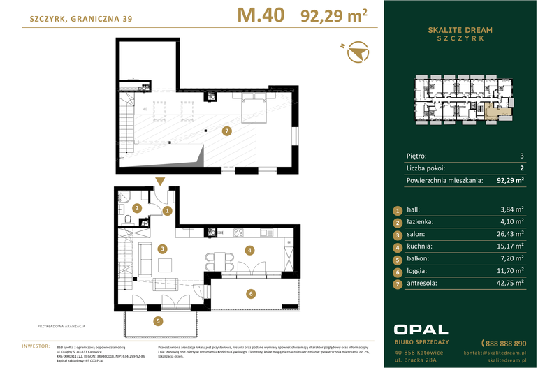 Apartament wakacyjny 92,29 m², piętro 3, oferta nr 40