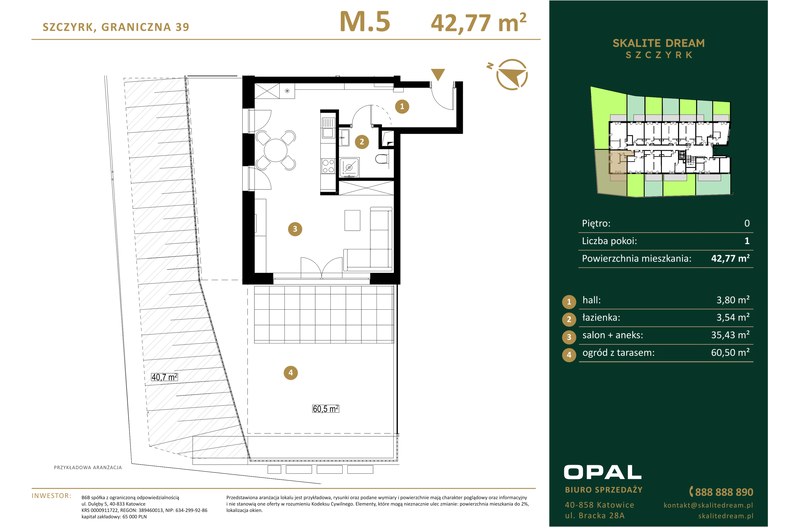 Apartament wakacyjny 42,77 m², parter, oferta nr 5