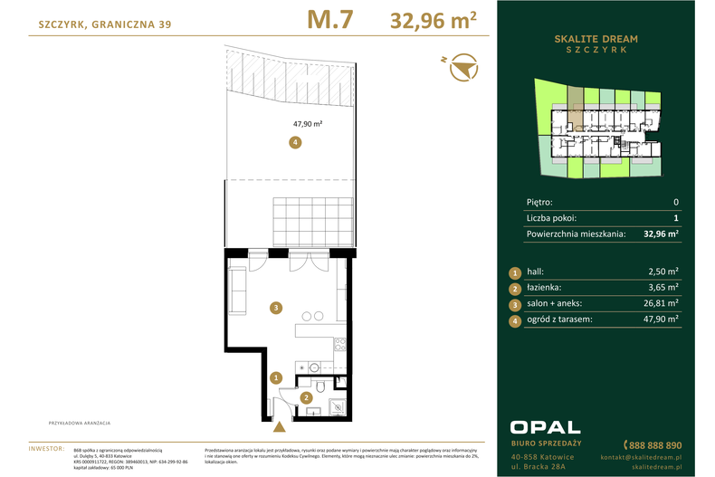 Apartament wakacyjny 32,96 m², parter, oferta nr 7